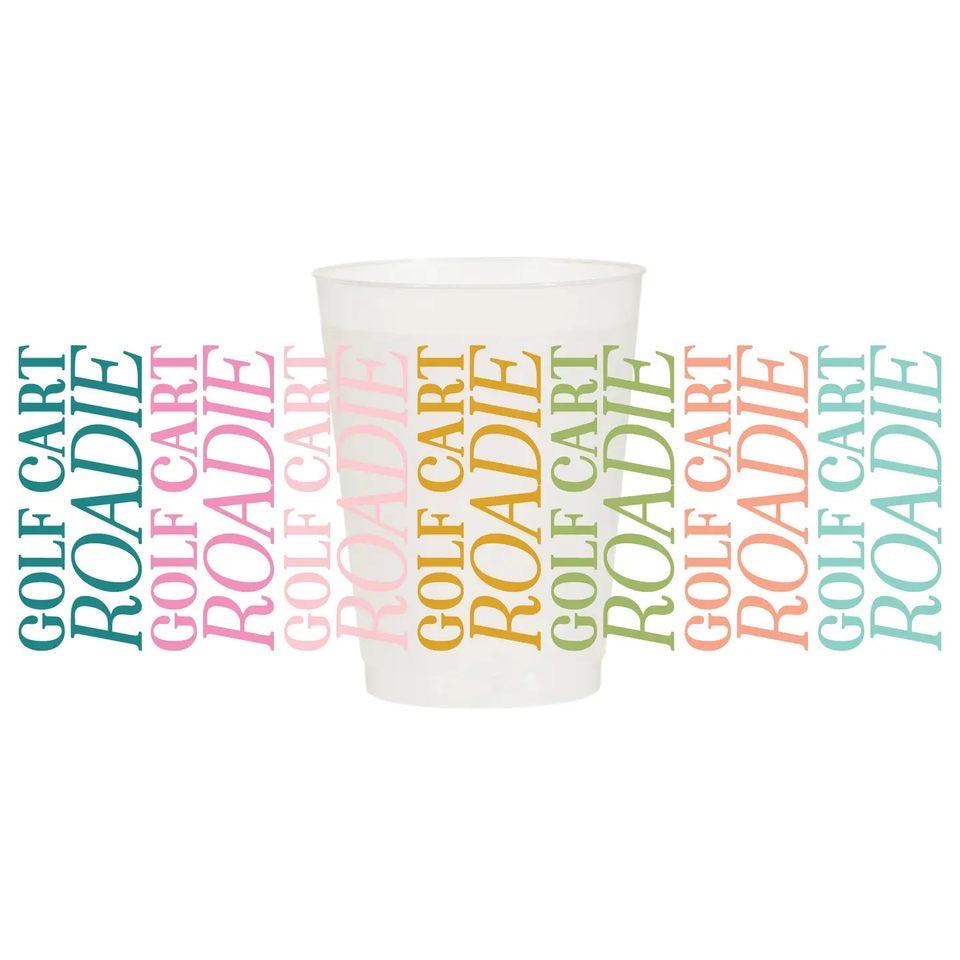 Golf Cart Roadie Frosted Cups – Pack of 6