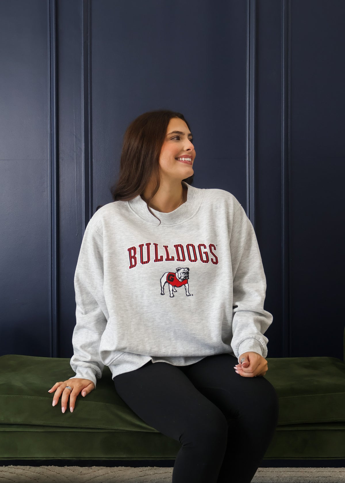 Georgia Stripe Mock Neck