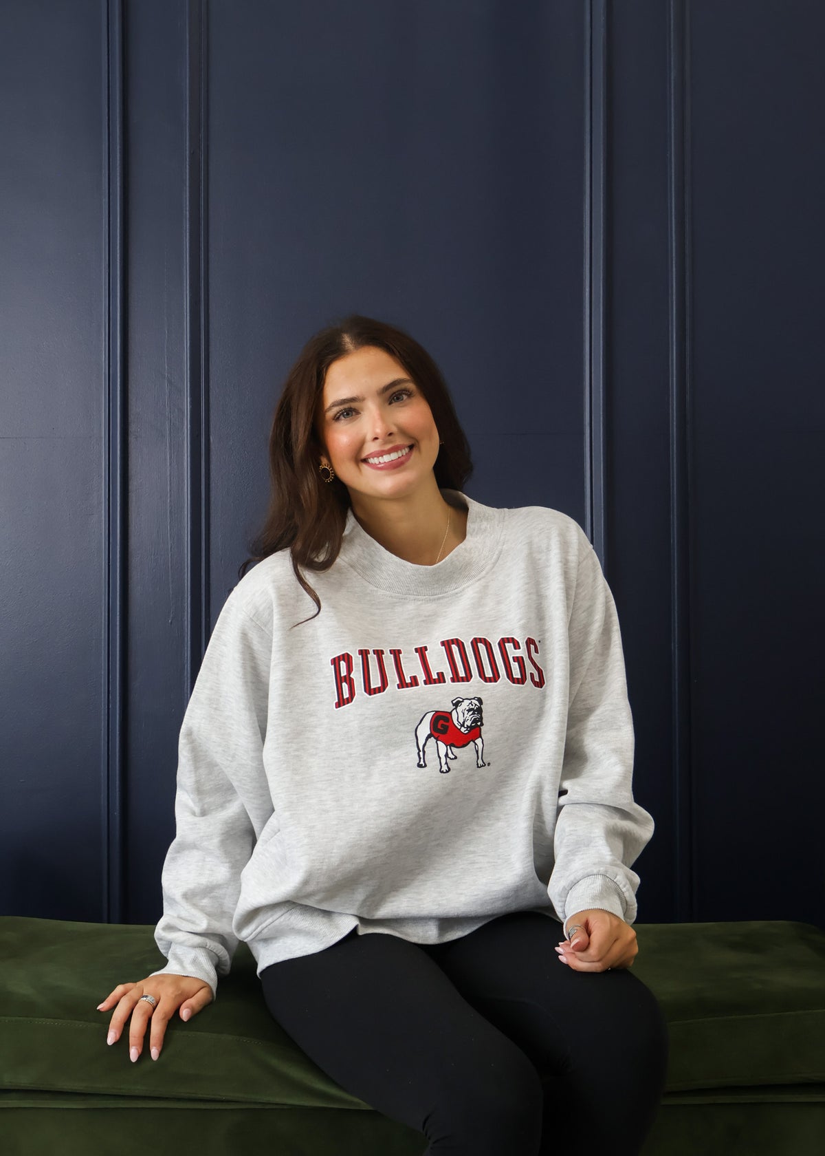 Georgia Stripe Mock Neck