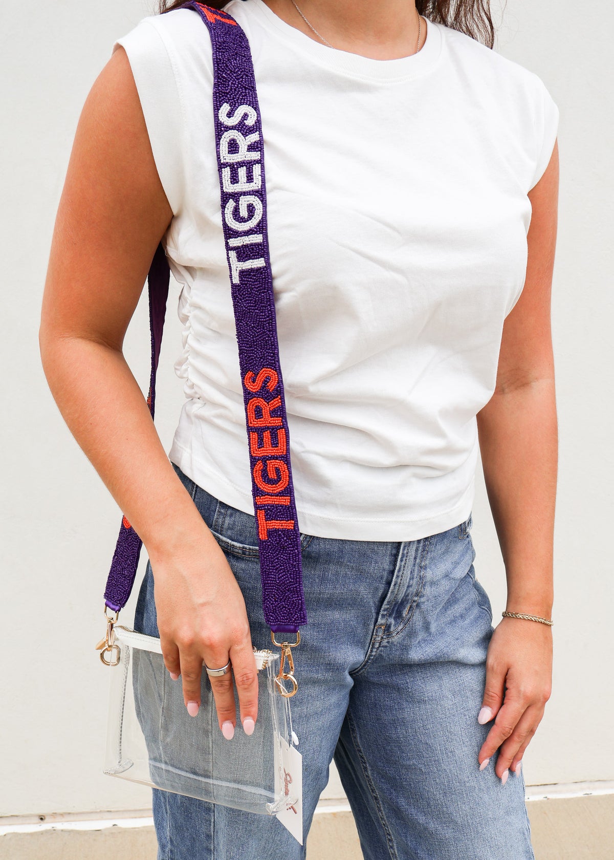 Clemson Beaded Purse Strap