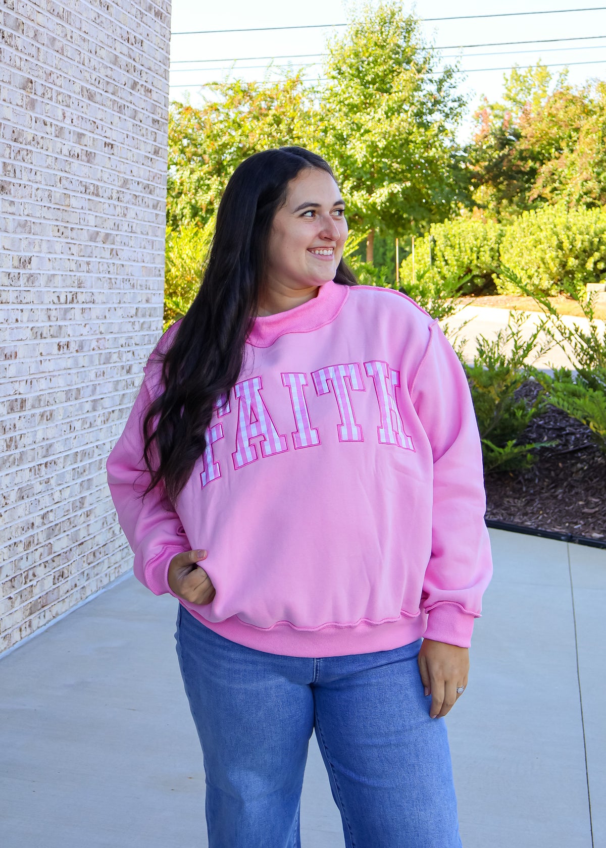 Faith Mock Neck Sweatshirt