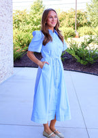 Evelyn Tie Waist Collar Dress