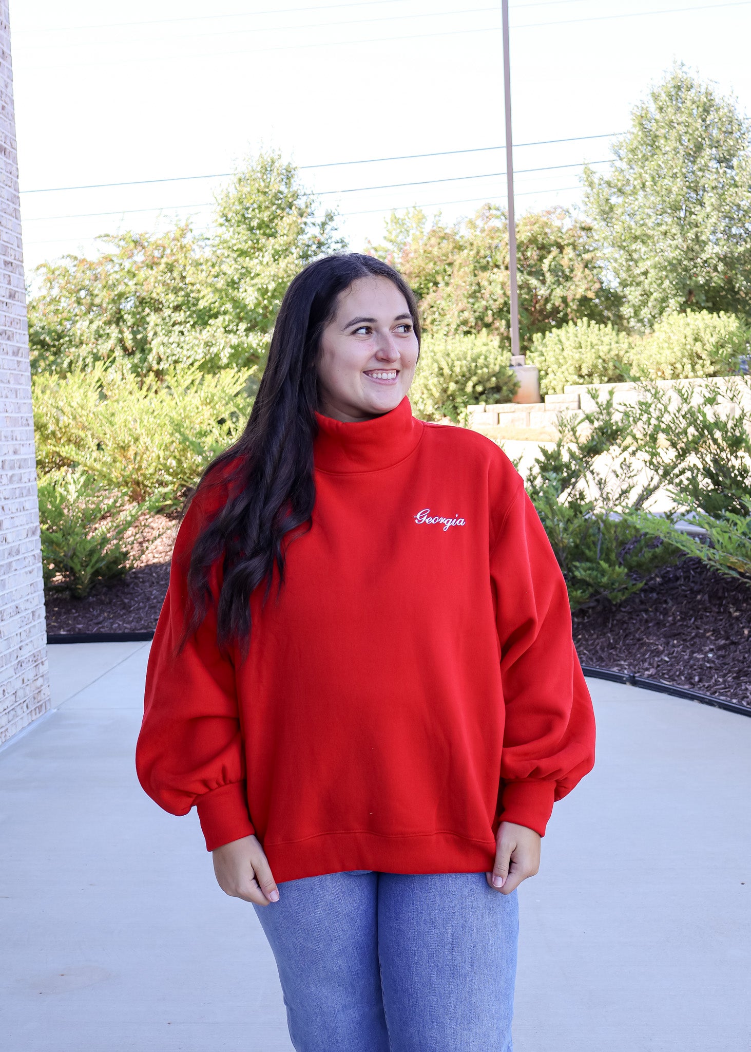 Georgia Rolled Mock Neck Sweatshirt – The Swank Company