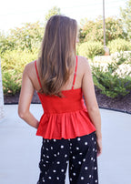 Isla Pleated Peplum Top