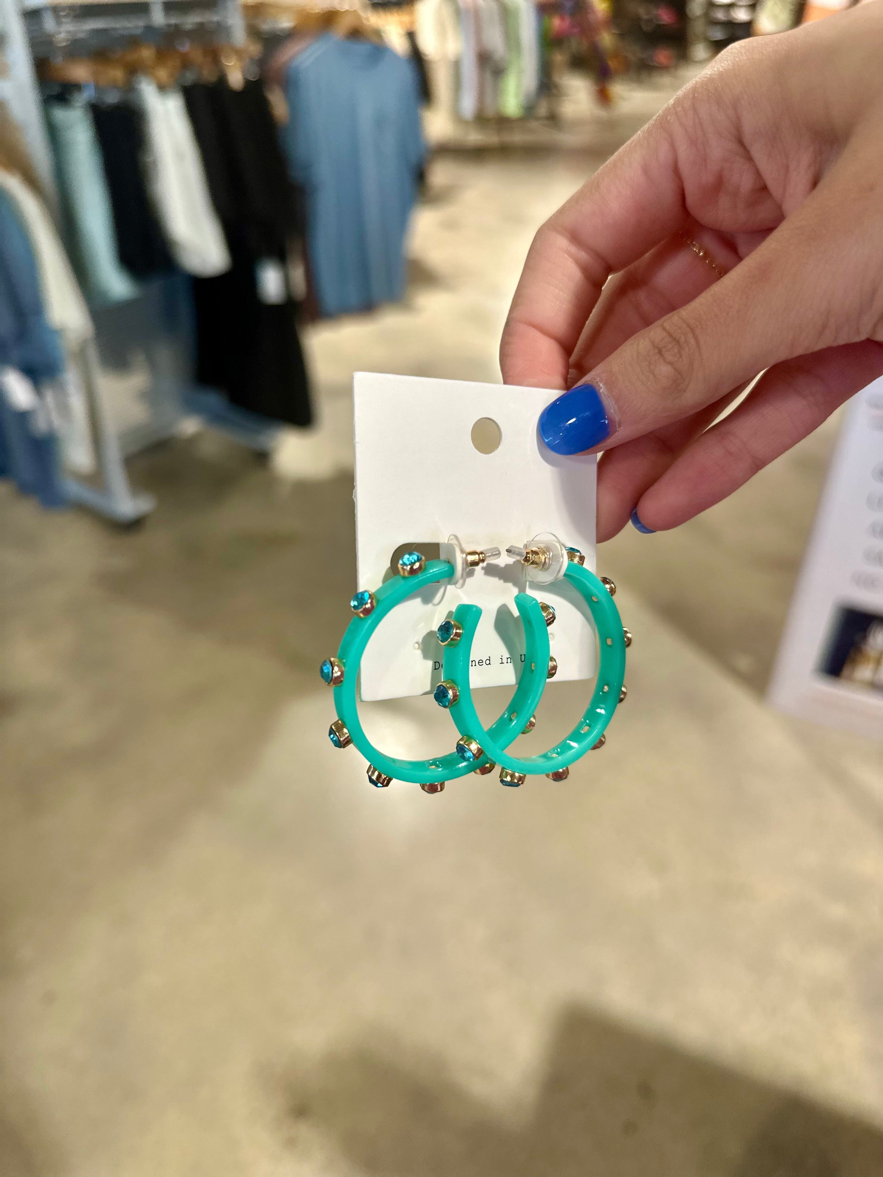 Crystal Station Acetate Hoops