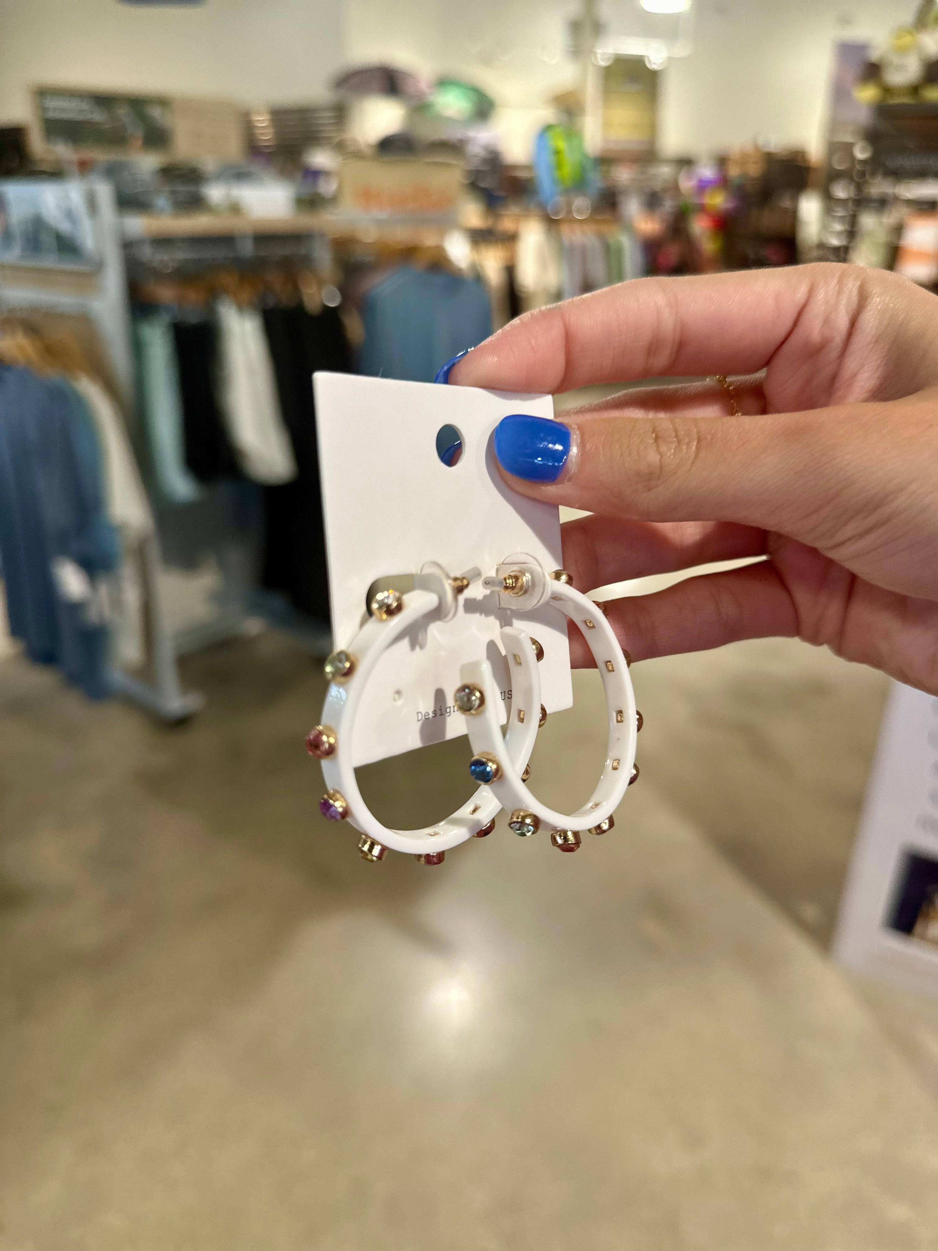 Crystal Station Acetate Hoops