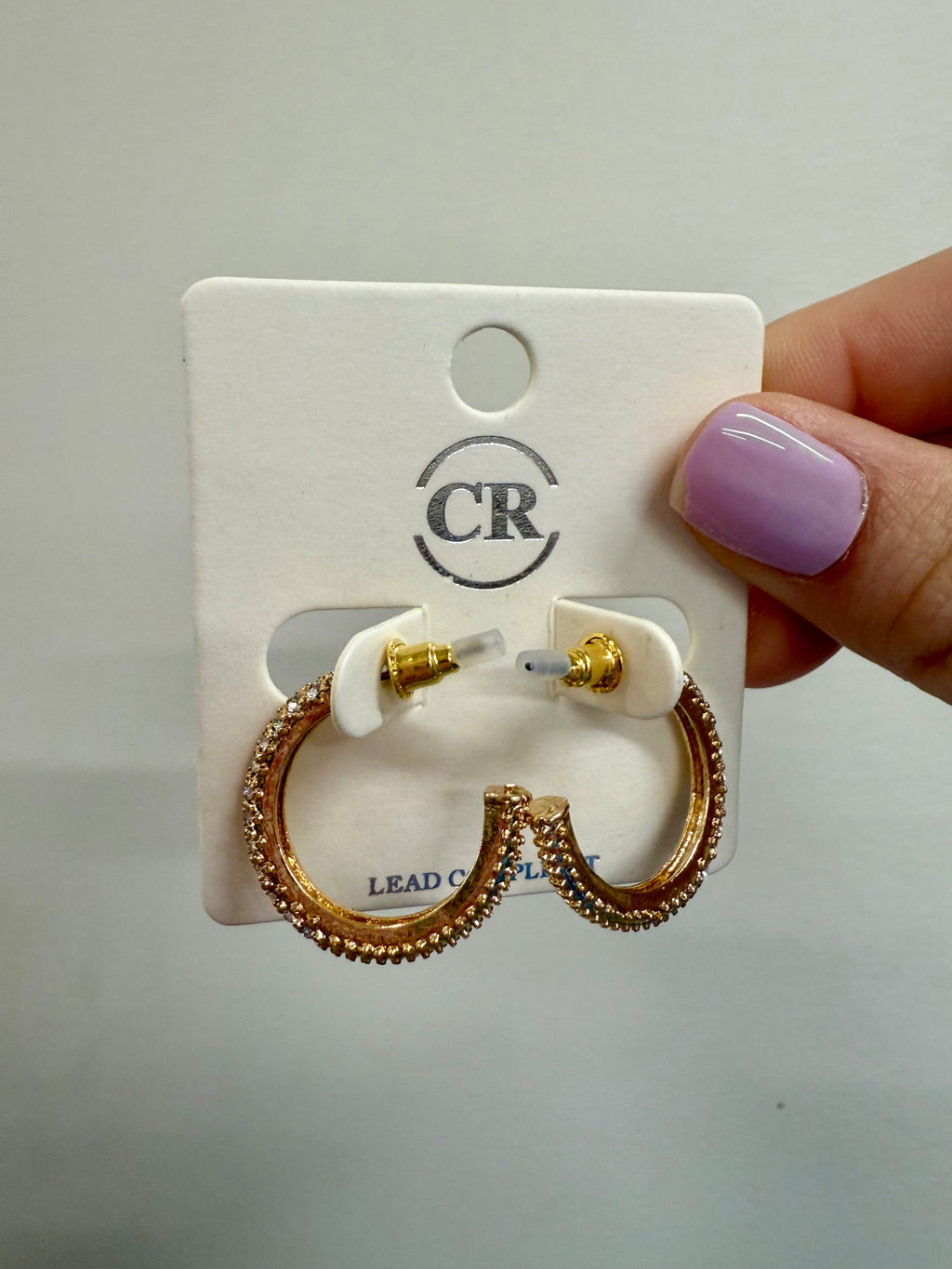 Crystal Accented Hoops