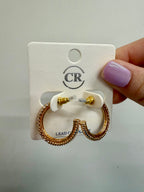 Crystal Accented Hoops