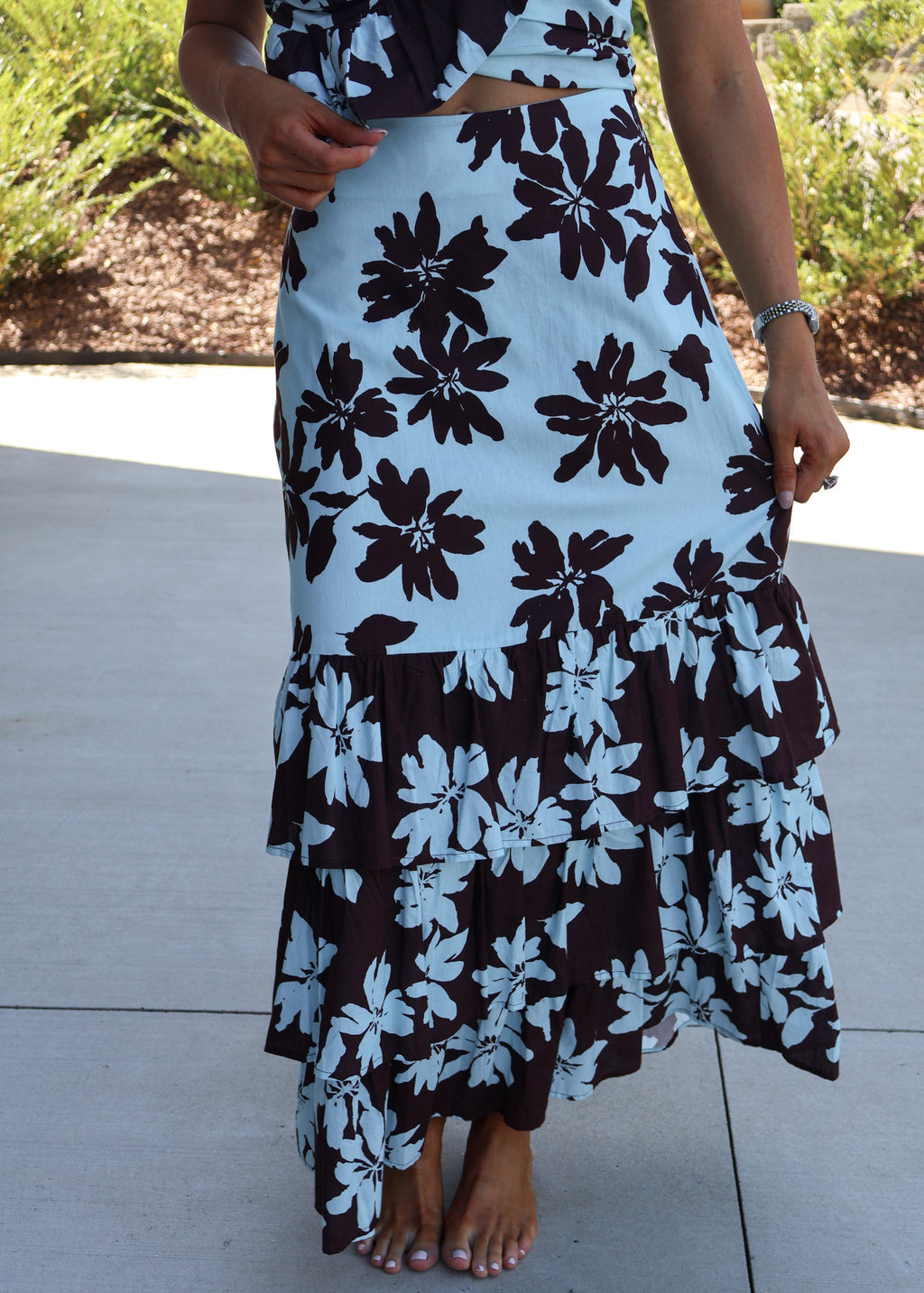 Tara Tiered Ruffle Maxi Skirt