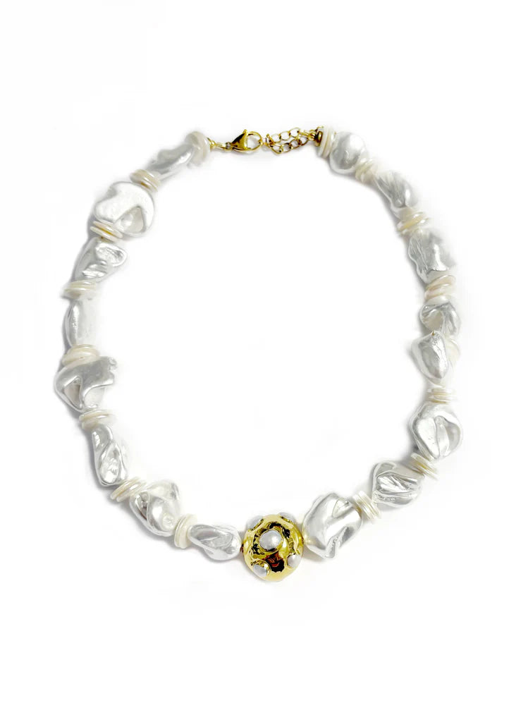 Ahsa Pearl Bead Necklace
