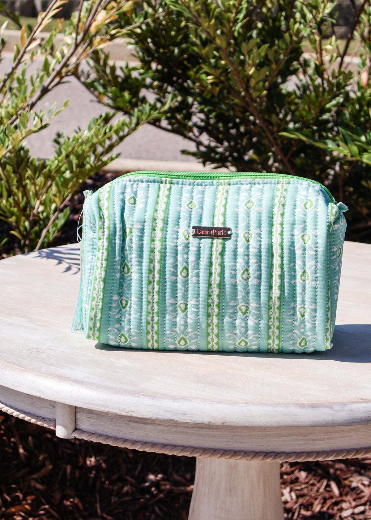 Rosemary Stripe Blue Signature Cosmetic Bag
