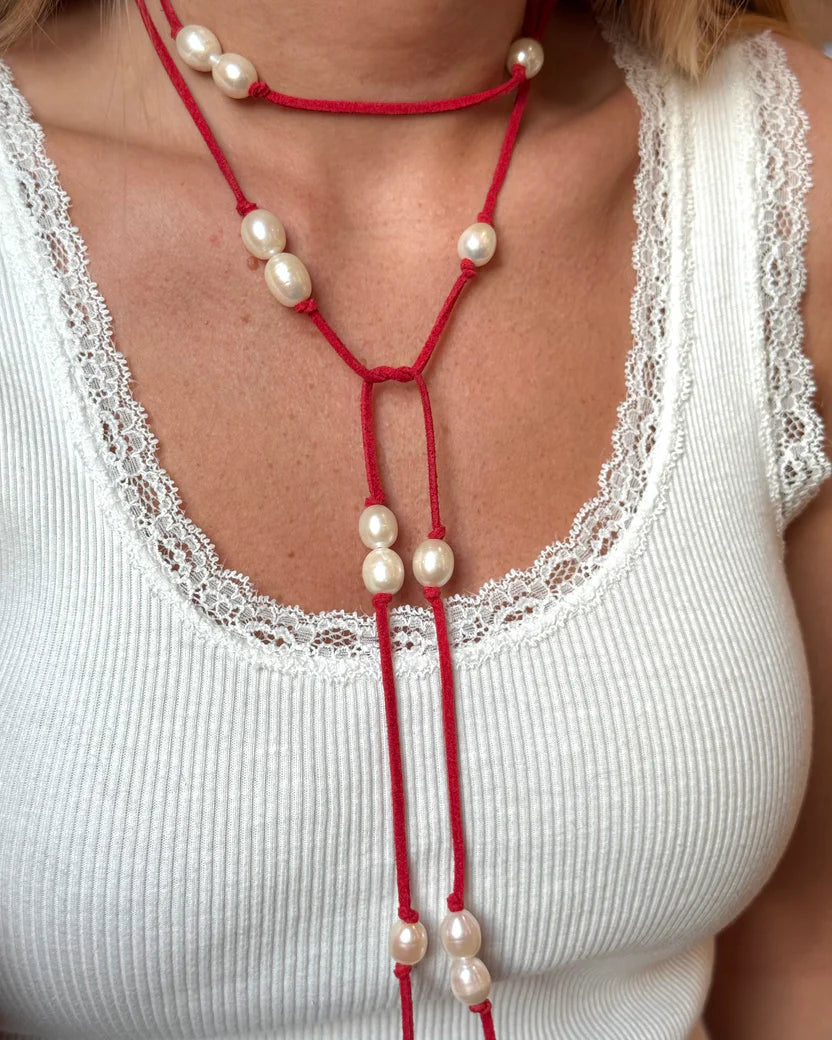 Gameday Pearl Wrap Necklace