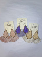 Woven Fan Tassel Earrings