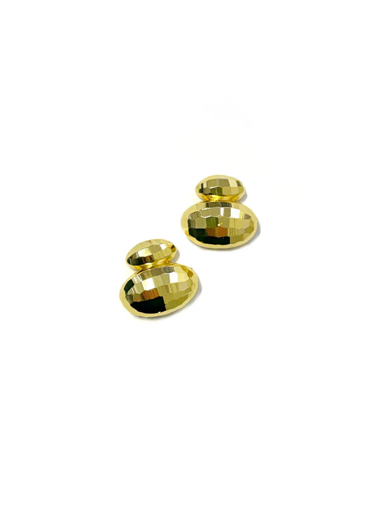 Suz Faceted Gold Earrings