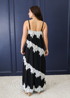 Gianna Lace Trim Midi Dress