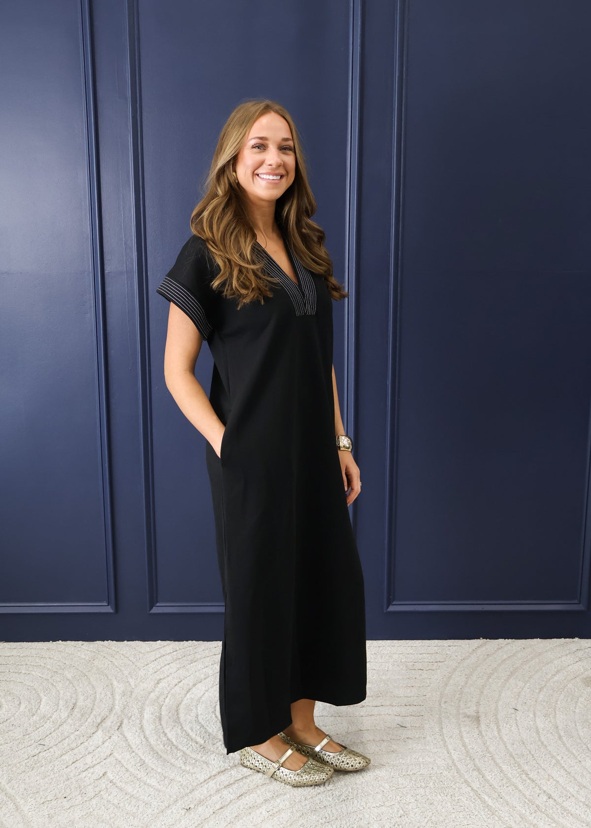 Callie Collared Midi Dress