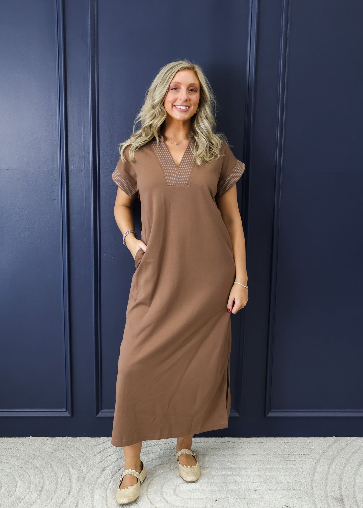Callie Collared Midi Dress