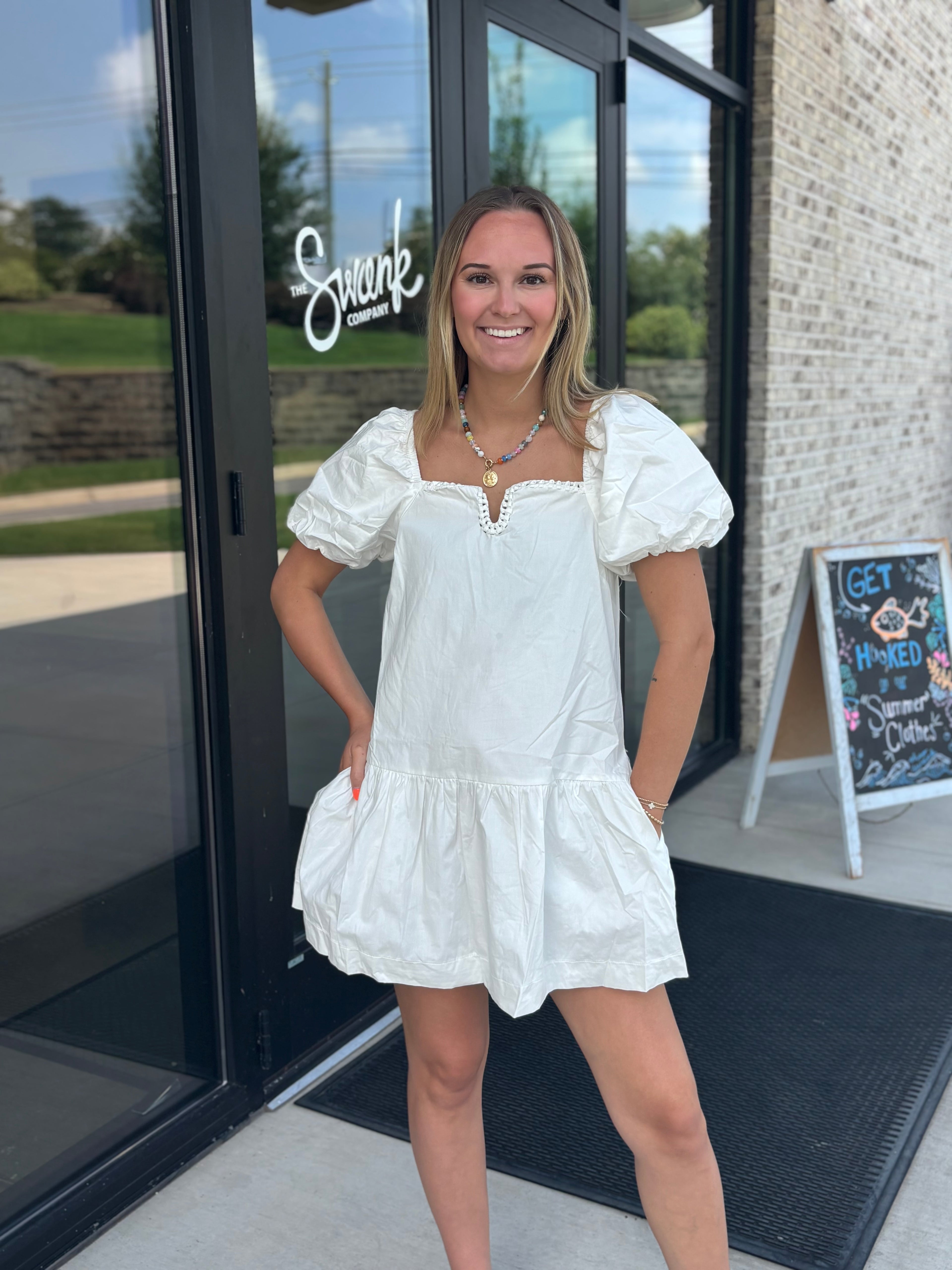 Eliana Knotted Neck Mini Dress