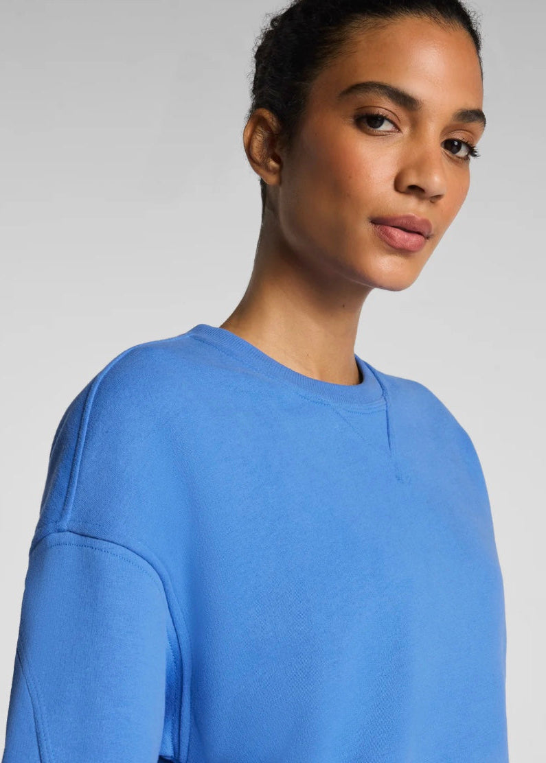 Cotton Fleece Crewneck Tunic