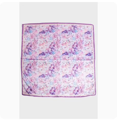 Vibrant Floral Square Bandana Scarf