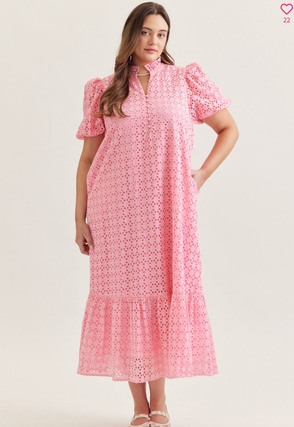 Holland Puff Sleeve Midi Dress