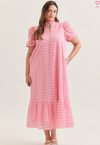 Holland Puff Sleeve Midi Dress