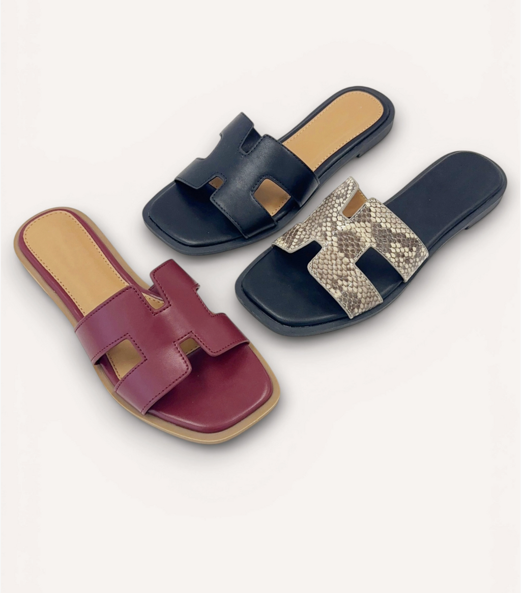 Elio H-Strap Slide On Sandals