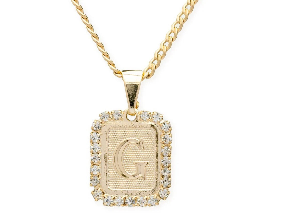 Bracha Royal Initial Card Necklace