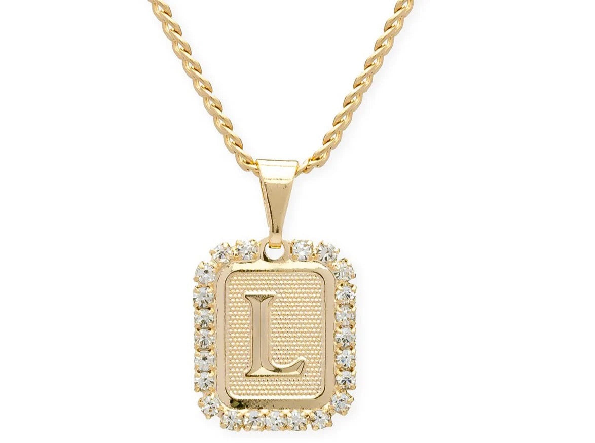 Bracha Royal Initial Card Necklace
