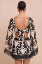 Dalphine Palm Dolman Sleeve Dress