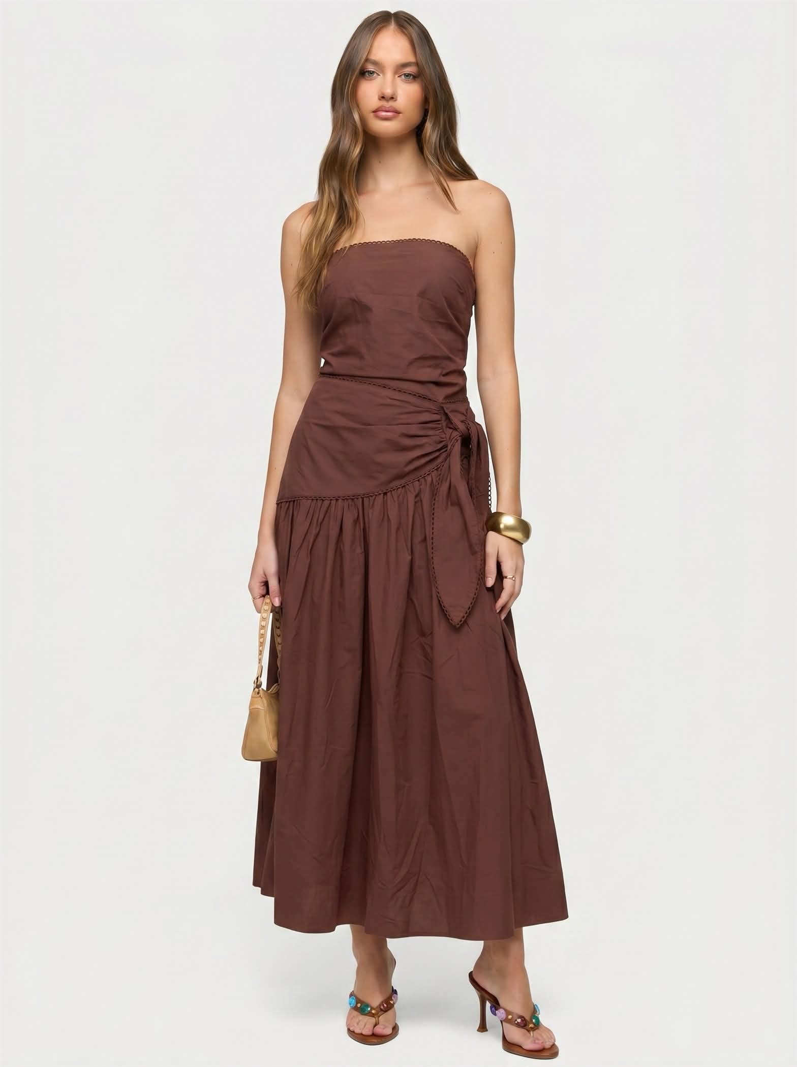 Sienna Strapless Wrap Dress