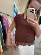 Lace Trim Boxy Tee