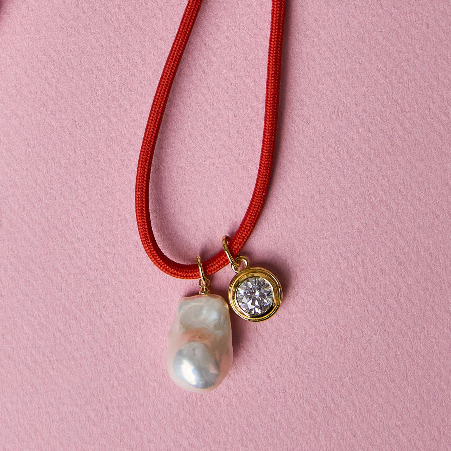 Coral Red Necklace Cord