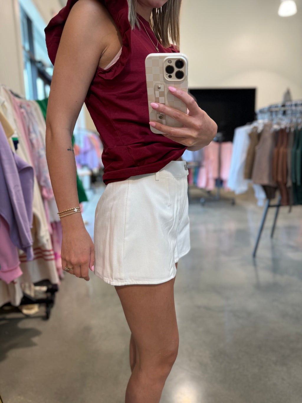Lavinia Denim A-line Mini Skort