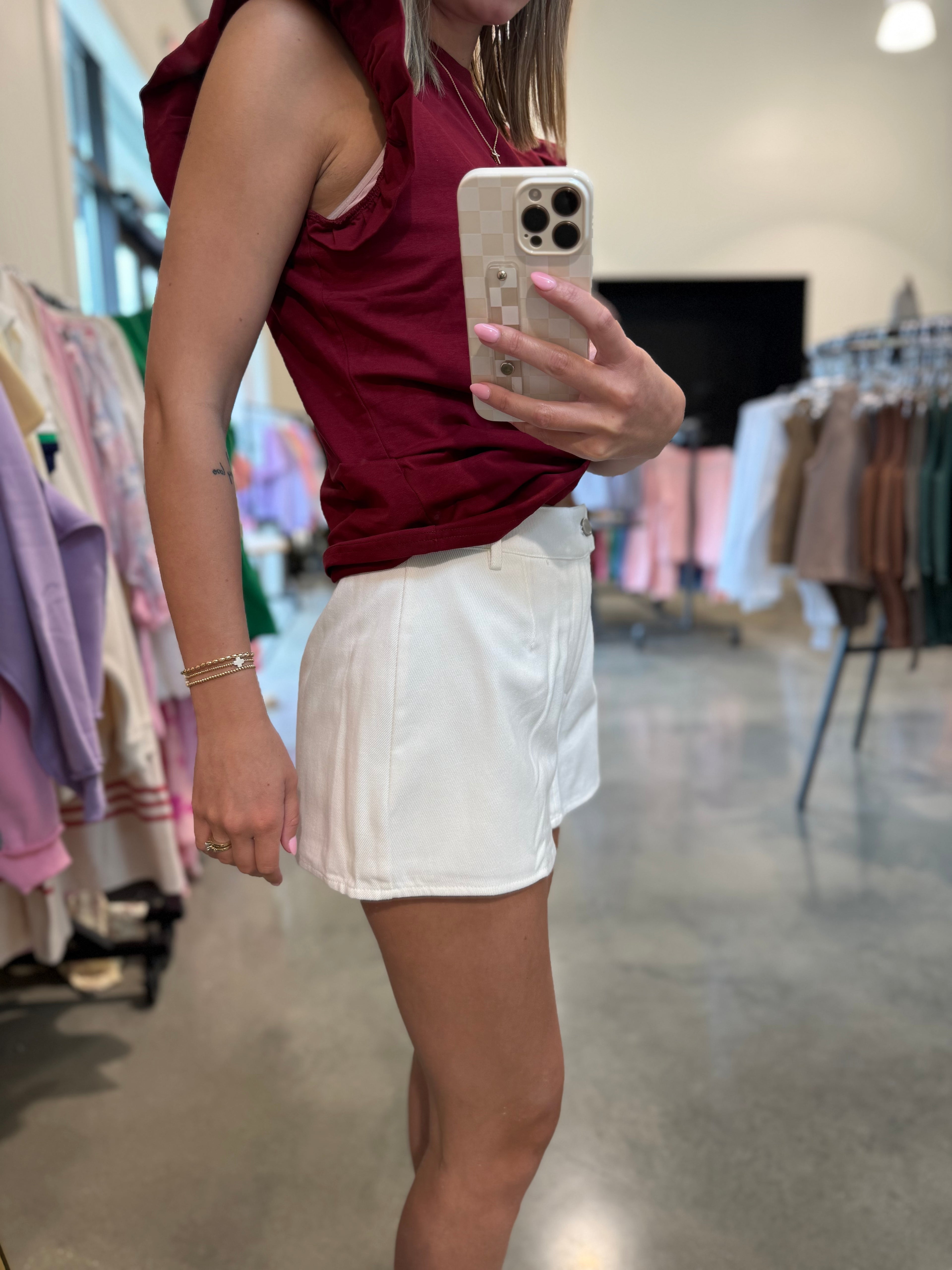 Lavinia Denim A-line Mini Skort