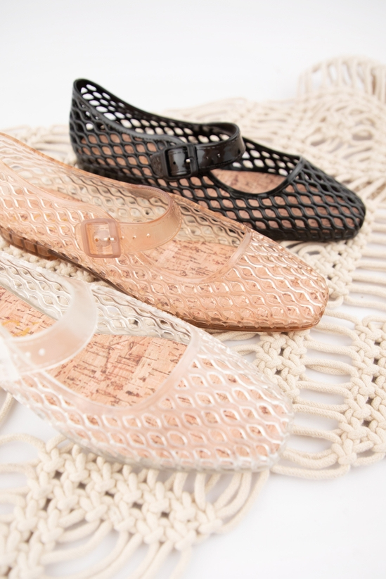Lisa Woven Jelly Mary Jane Flats