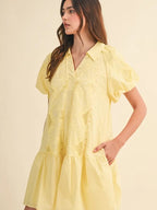Seraphina Floral Embroidery Cut-Out Mini Dress