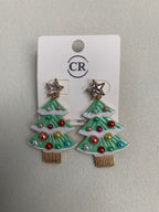Christmas Tree Drop Earrings