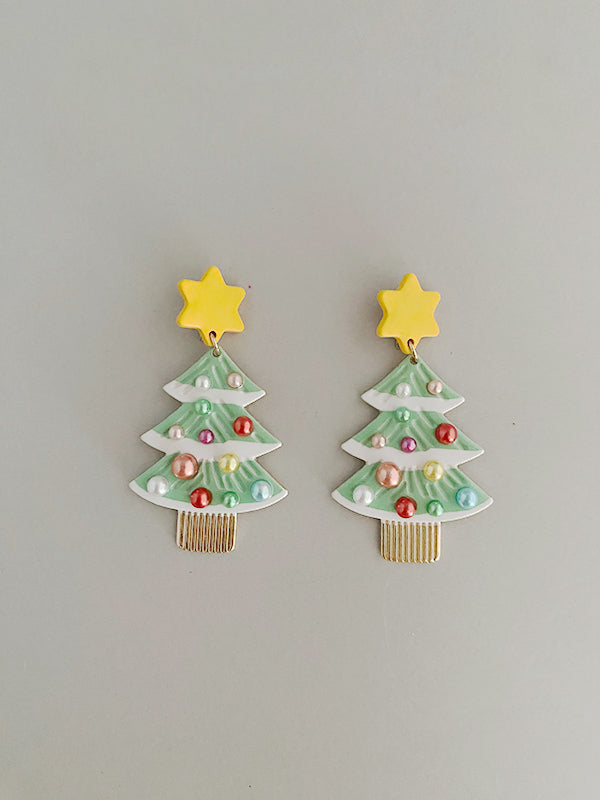 Christmas Tree Drop Earrings