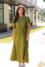 Lennon Eyelet Maxi Skirt