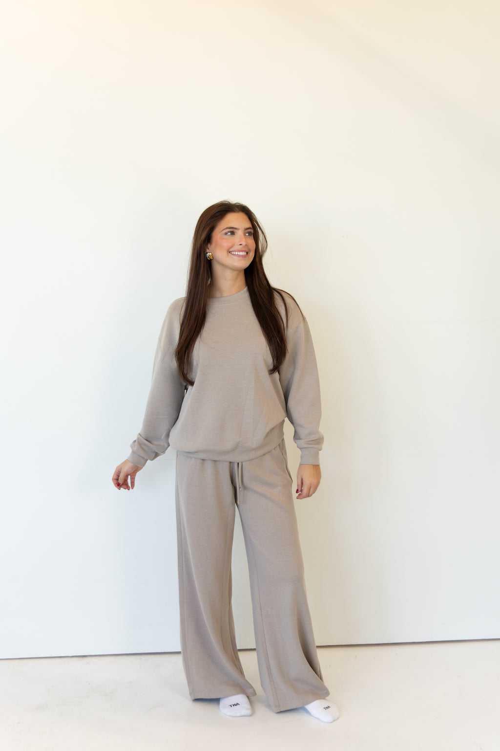 Shannon Scuba Crewneck & Wide-Leg Set