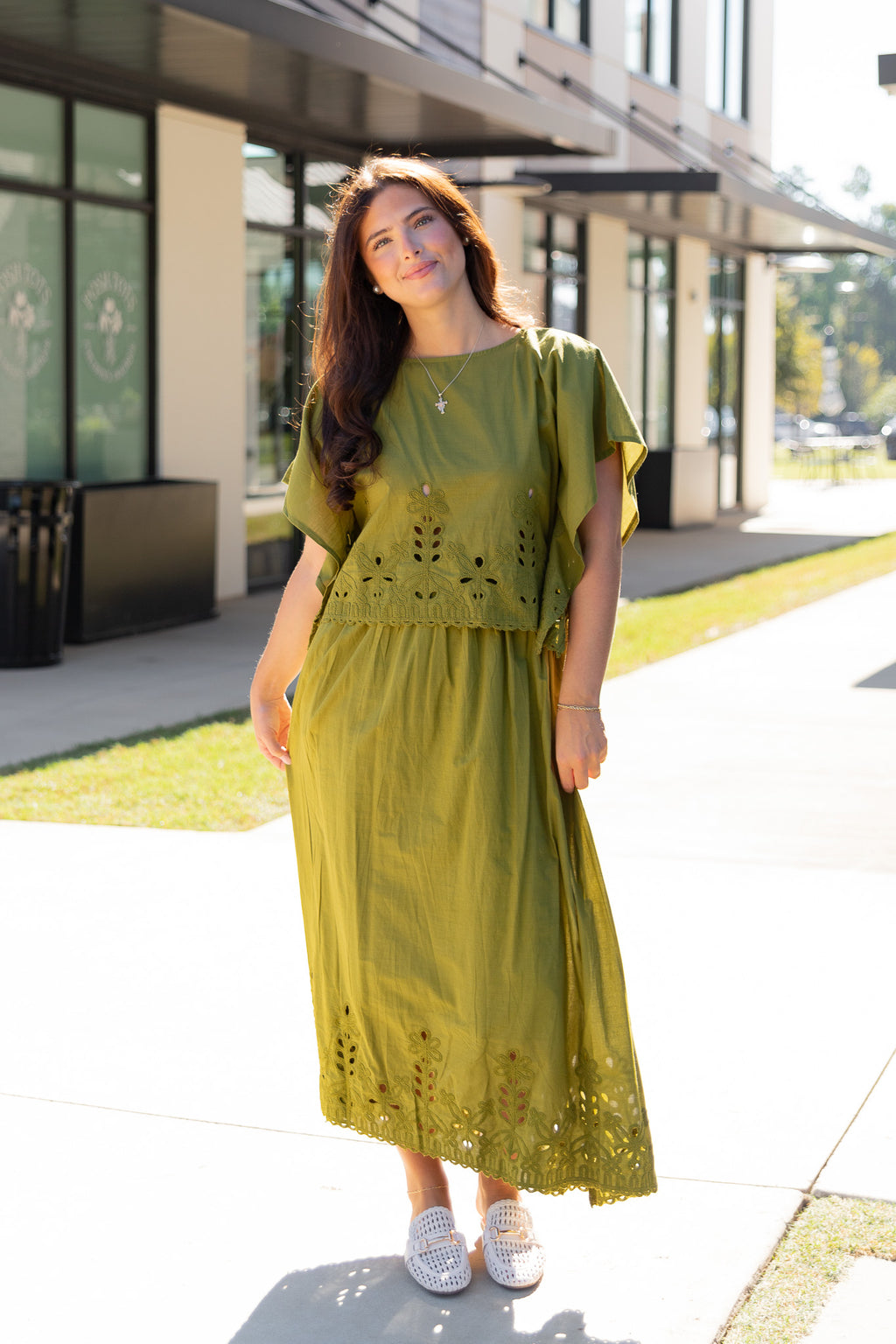 Lennon Eyelet Maxi Skirt