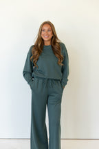 Shannon Scuba Crewneck & Wide-Leg Set