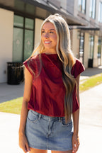 Bailey Bubble Hem Sleeveless Top