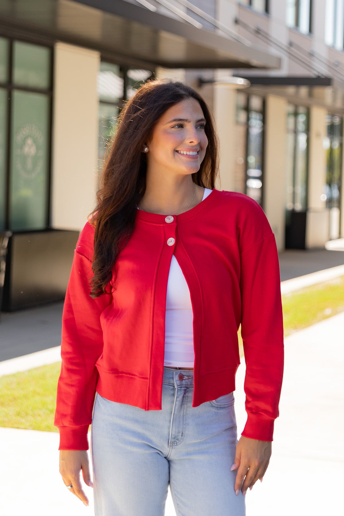 Amelia Button‑Front Cardigan
