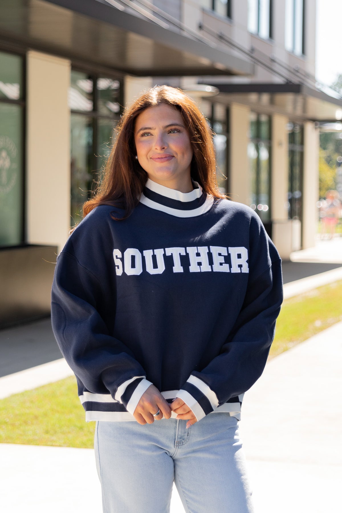 Southern Varsity Mock Neck Sweatshirt