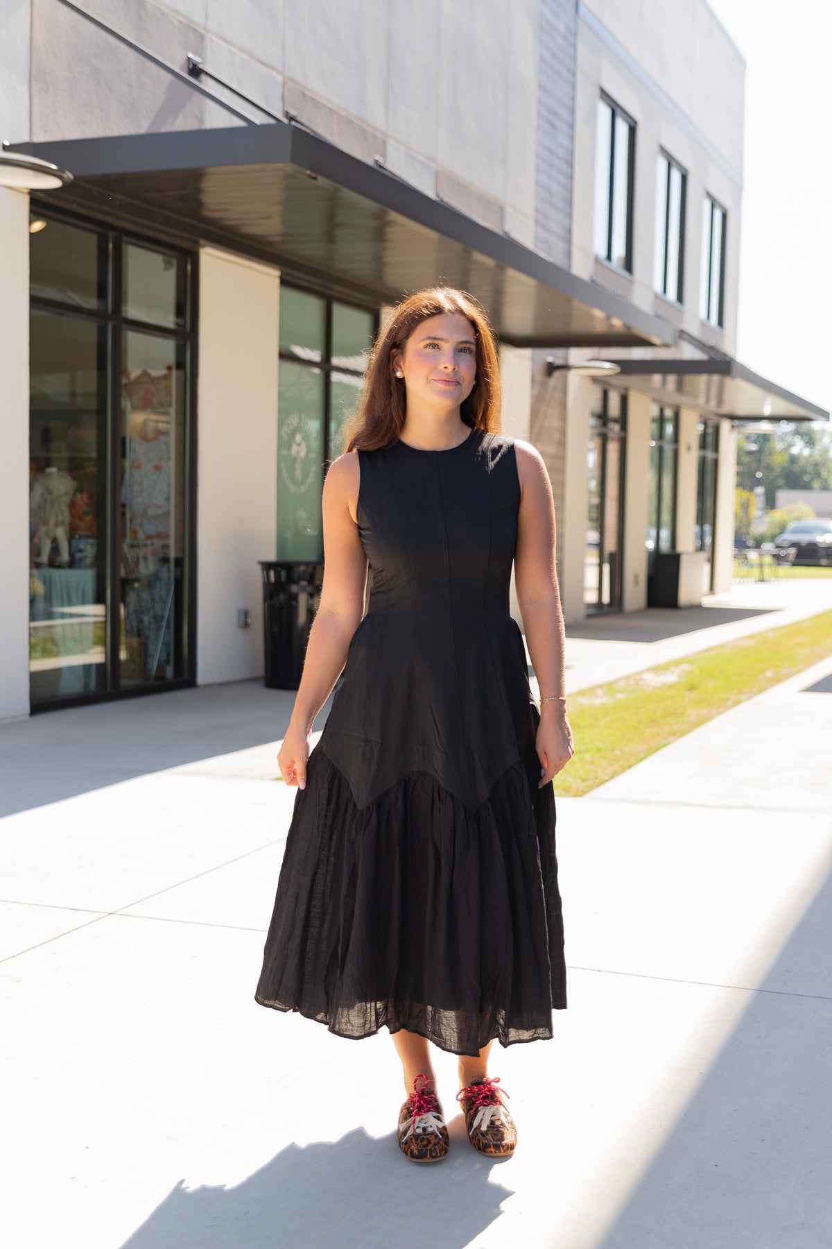 Mya Drop Waist Midi Dress