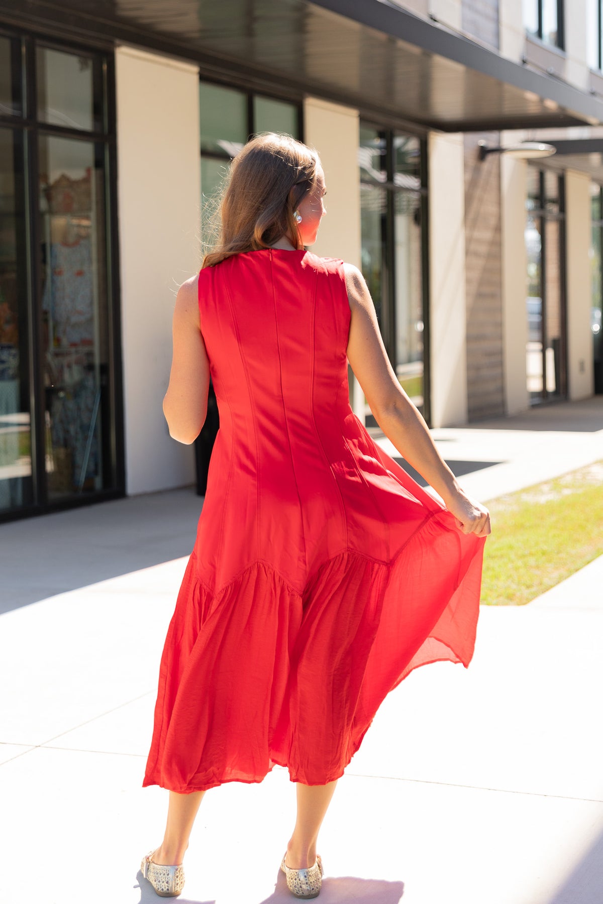 Mya Drop Waist Midi Dress