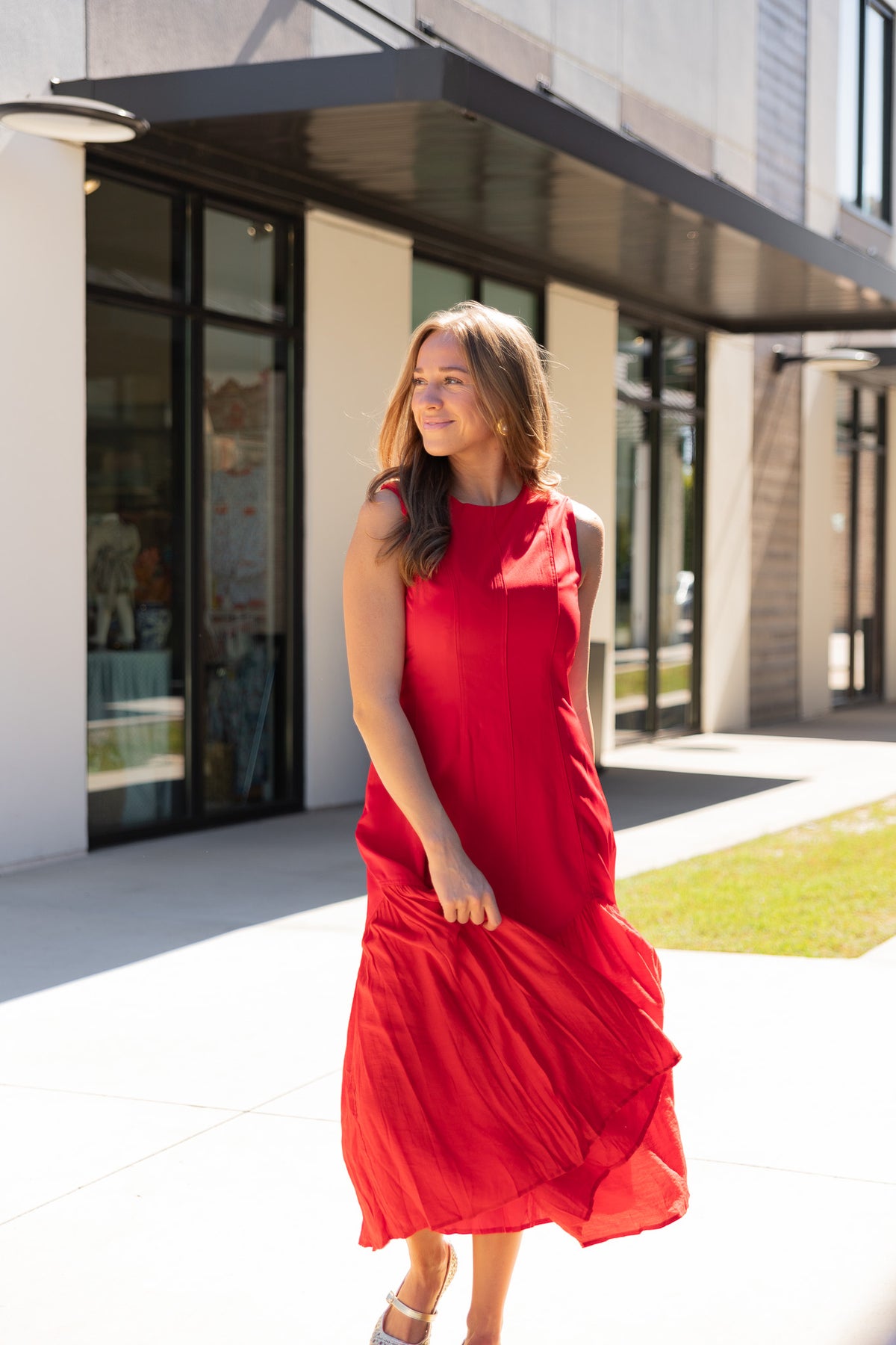 Mya Drop Waist Midi Dress