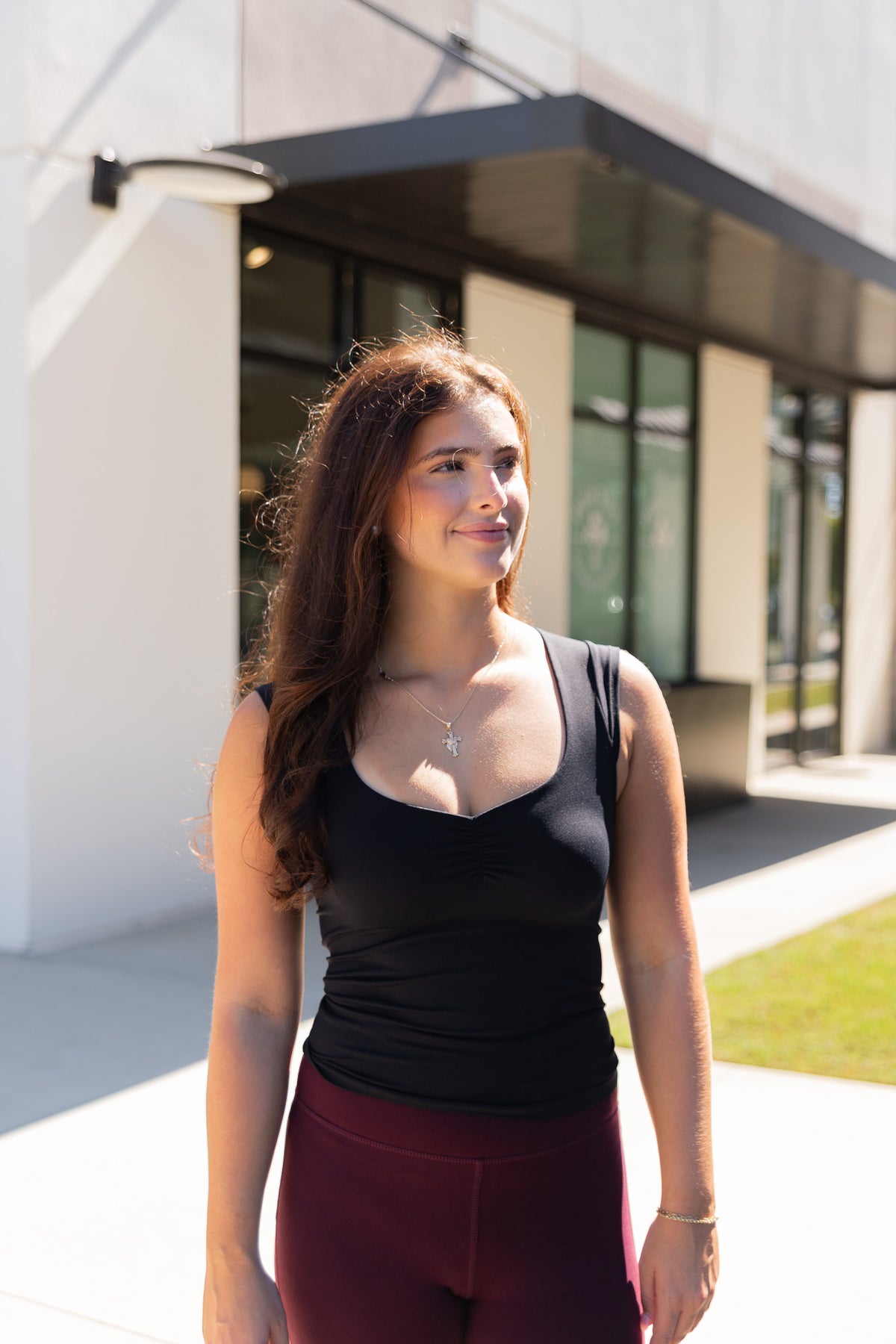 Cinched Front Capsleeve Tee